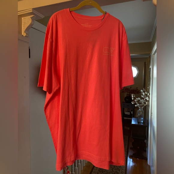 NWT Mens Vineyard Vine Whale short sleeve tee pink white XXL - Picture 1 of 7